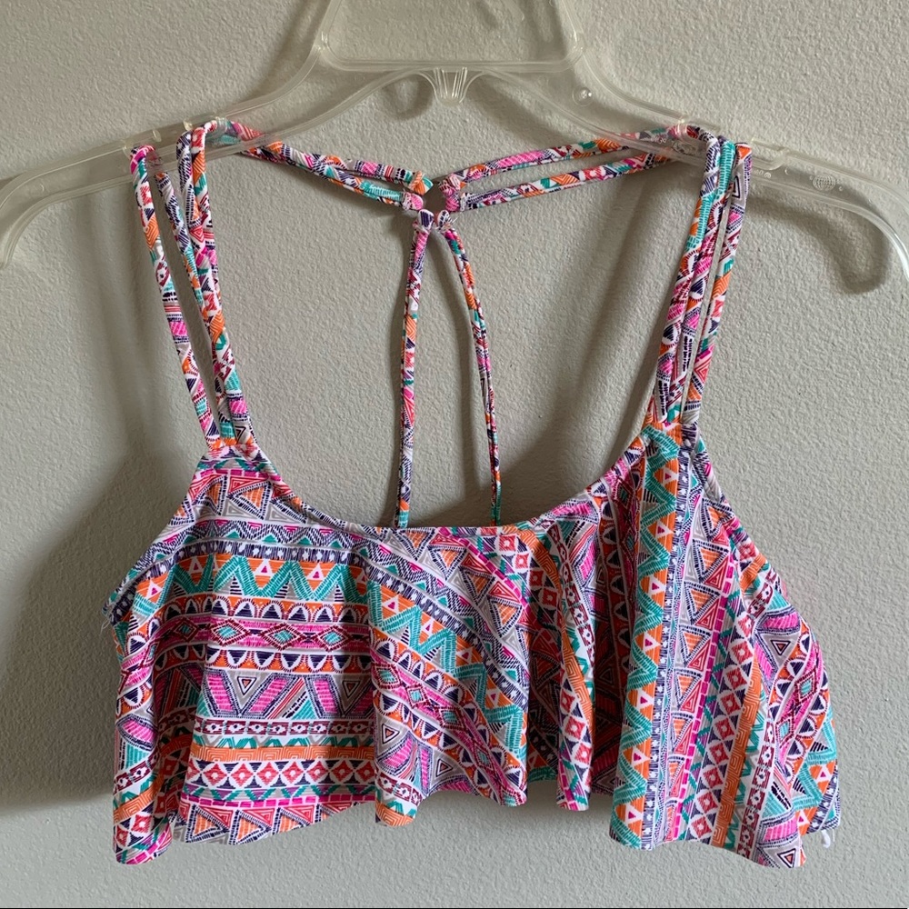 LA Hearts Printed Bathing Suit Top